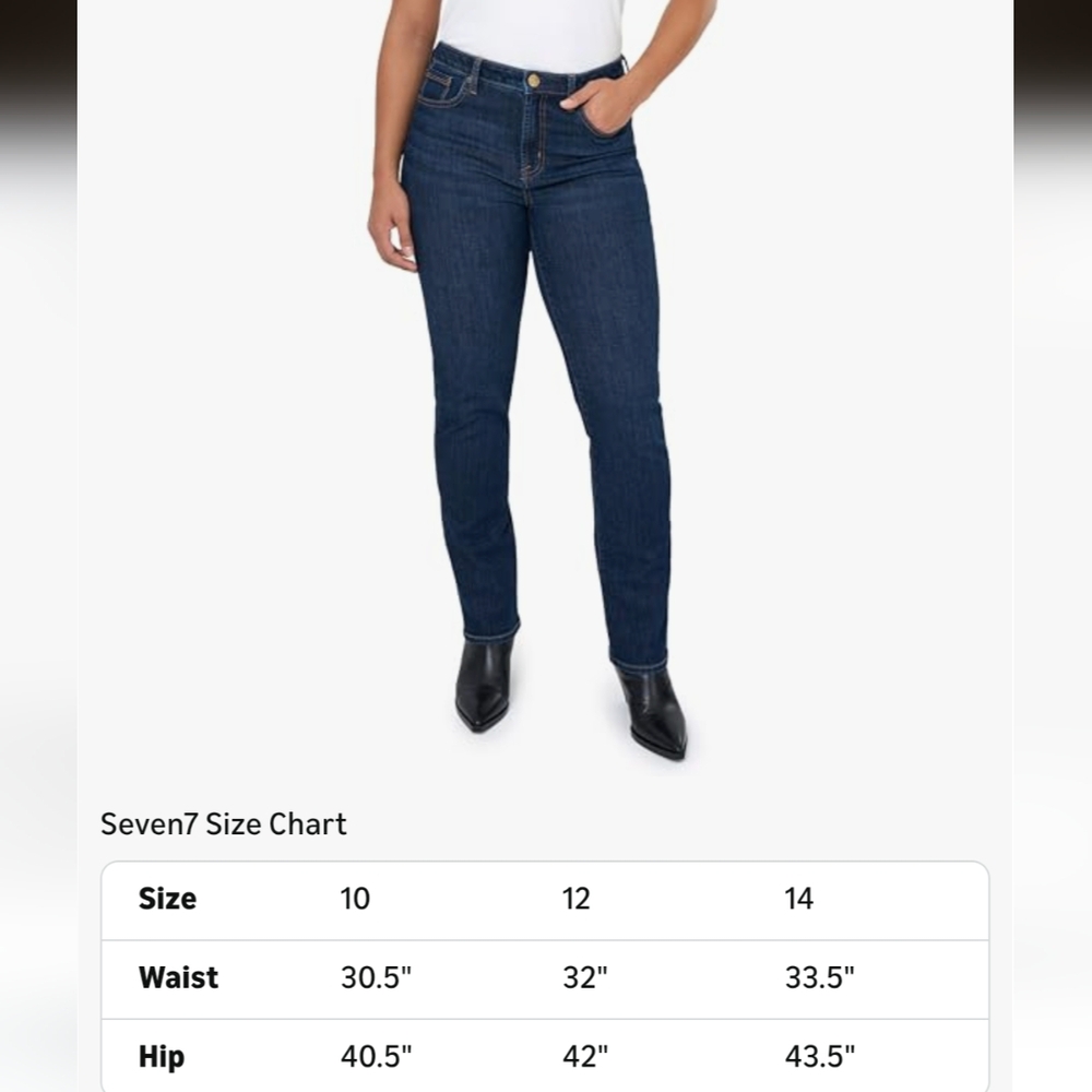 Seven7 High Rise Vintage Straight Jeans- 12 - Picture 6 of 6